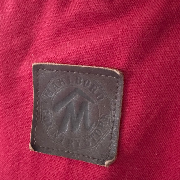 Vintage Marlboro Country Store Red Barn Coat Jacket Leather Trim - Picture 8 of 15